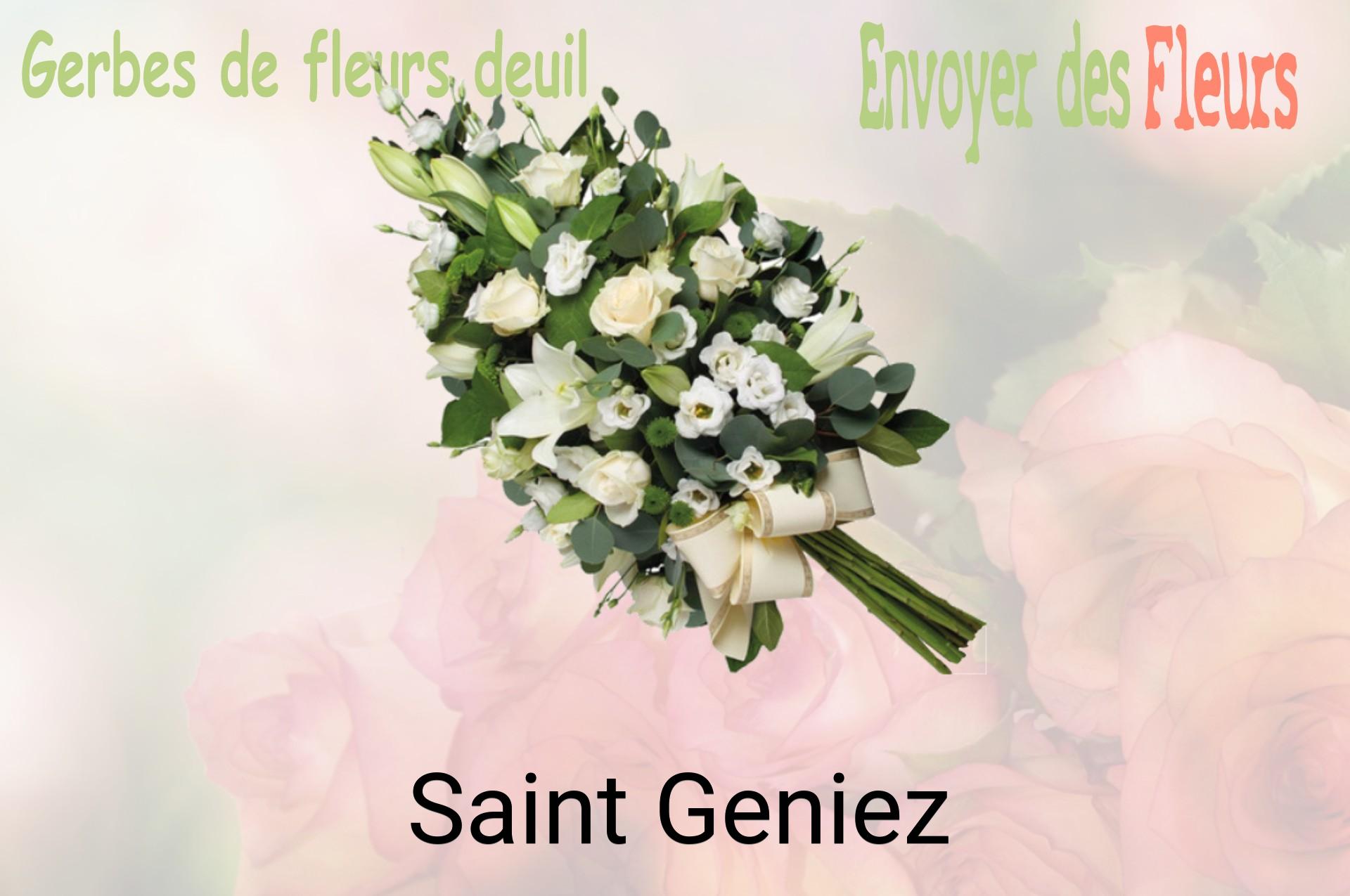 Gerbe de fleurs de deuil livrée à Saint-Geniez